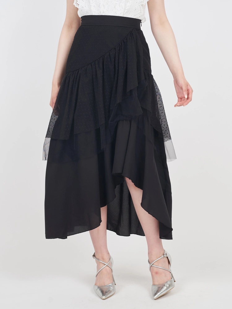 ドットチュールラッフルイレヘムスカート｜スカート｜スカート｜ROYAL  