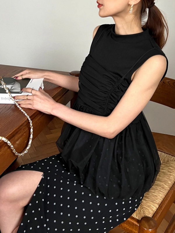 ROYAL PARTY(ロイヤルパーティ) |チュールキャミバルーンペプラムレイヤードトップス