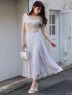 ROYAL PARTY(ロイヤルパーティ) |オフショルニットドッキングドットワンピース