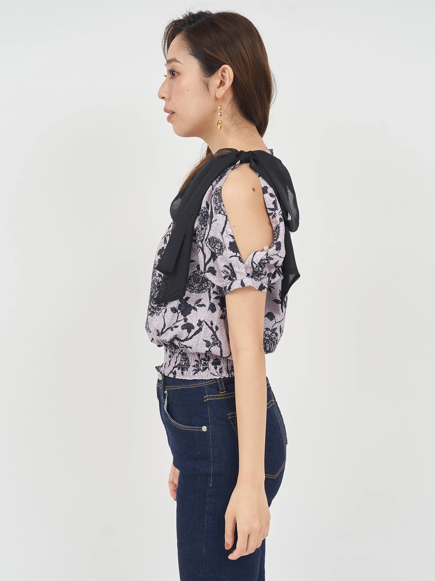 SOOR PLOOM 花柄パフスリーブTシャツ 2Y トップス
