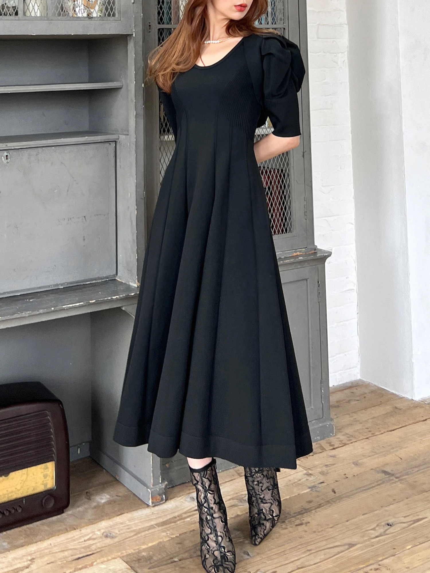 大人も着やすいシンプルファッション パワショルボレロ付フレアワンピース｜ワンピース｜ワンピース その他