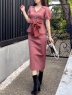 ROYAL PARTY(ロイヤルパーティ) |キラキラリボンパフスリーブテーラーニットトップス