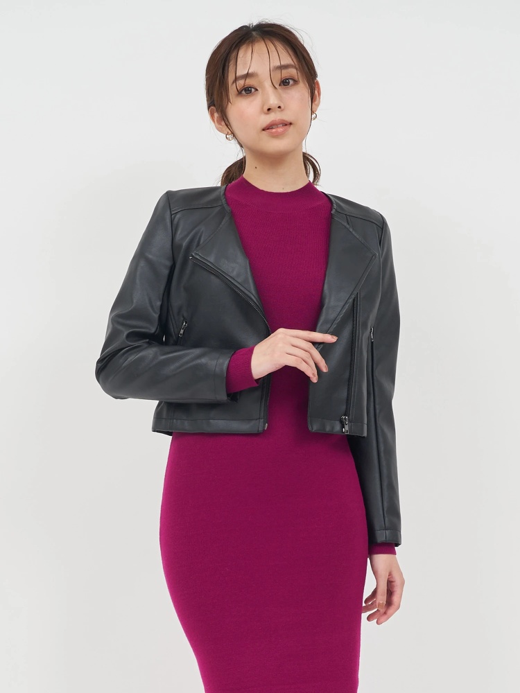 ノーカラーライダースジャケット｜ジャケット｜アウター｜ROYAL PARTY  