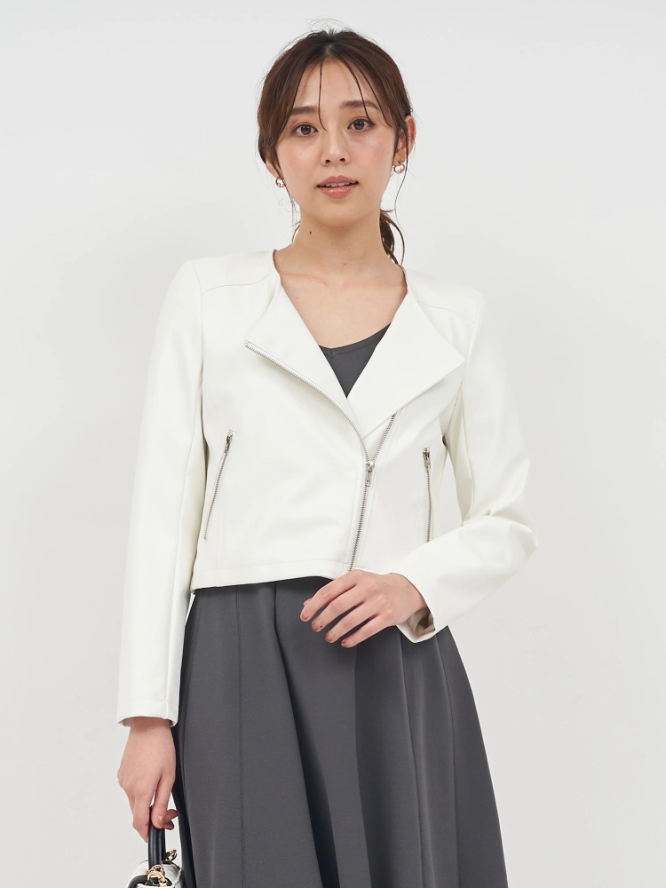 ノーカラーライダースジャケット｜ジャケット｜アウター｜ROYAL PARTY  