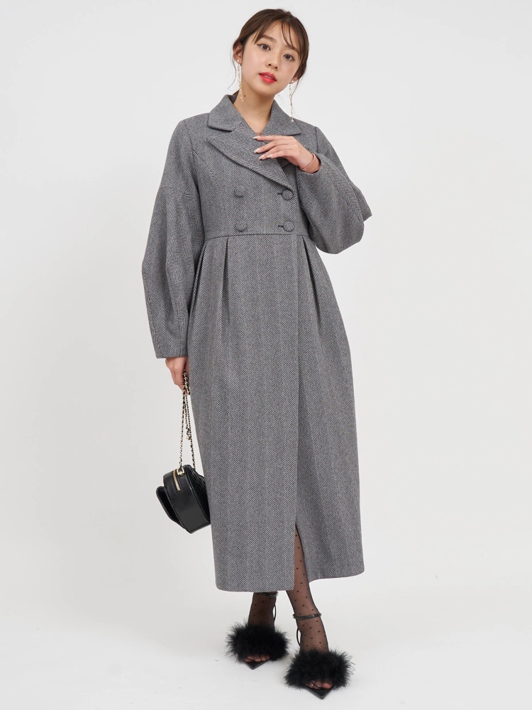 GirlsAward2024 A/W 宮本茉由様 着用】レディコクーンシルエットコート  