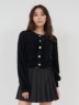 ROYAL PARTY(ロイヤルパーティ) |【GirlsAward2024 A/W 林芽亜里様 着用】マルチボタンラメシャギーカーデトップス(ブラック)