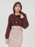 ROYAL PARTY(ロイヤルパーティ) |【GirlsAward2024 A/W 林芽亜里様 着用】マルチボタンラメシャギーカーデトップス(ブラウン)