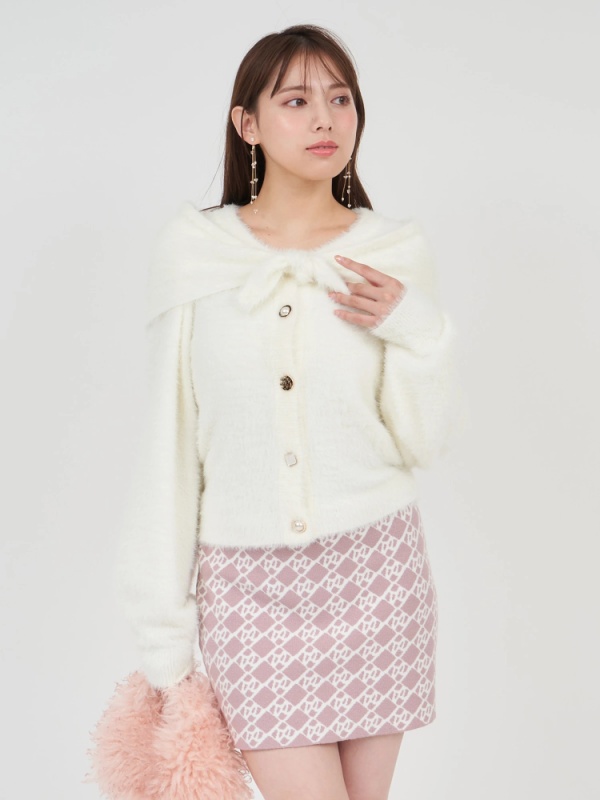 ROYAL PARTY(ロイヤルパーティ) |【GirlsAward2024 A/W 林芽亜里様 着用】マルチボタンラメシャギーカーデトップス
