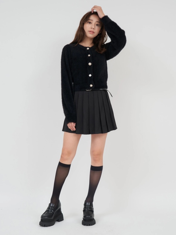ROYAL PARTY(ロイヤルパーティ) |【GirlsAward2024 A/W 林芽亜里様 着用】マルチボタンラメシャギーカーデトップス