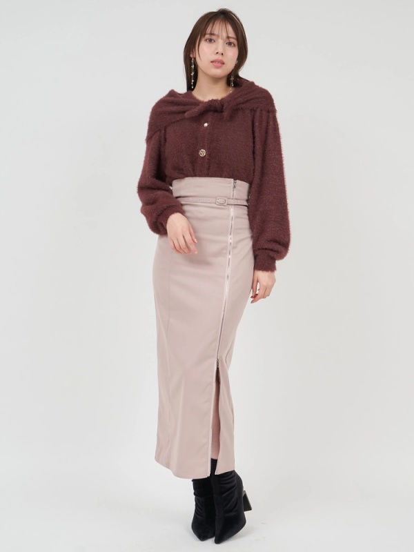 ROYAL PARTY(ロイヤルパーティ) |【GirlsAward2024 A/W 林芽亜里様 着用】マルチボタンラメシャギーカーデトップス