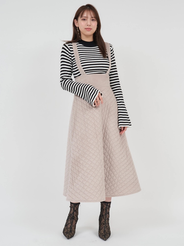 GirlsAward2024 A/W 林芽亜里様 着用】サス付キルティングフレア  