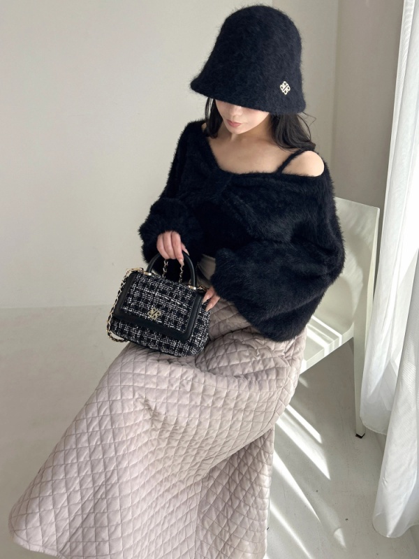 ROYAL PARTY(ロイヤルパーティ) |【GirlsAward2024 A/W 林芽亜里様 着用】サス付キルティングフレアスカート