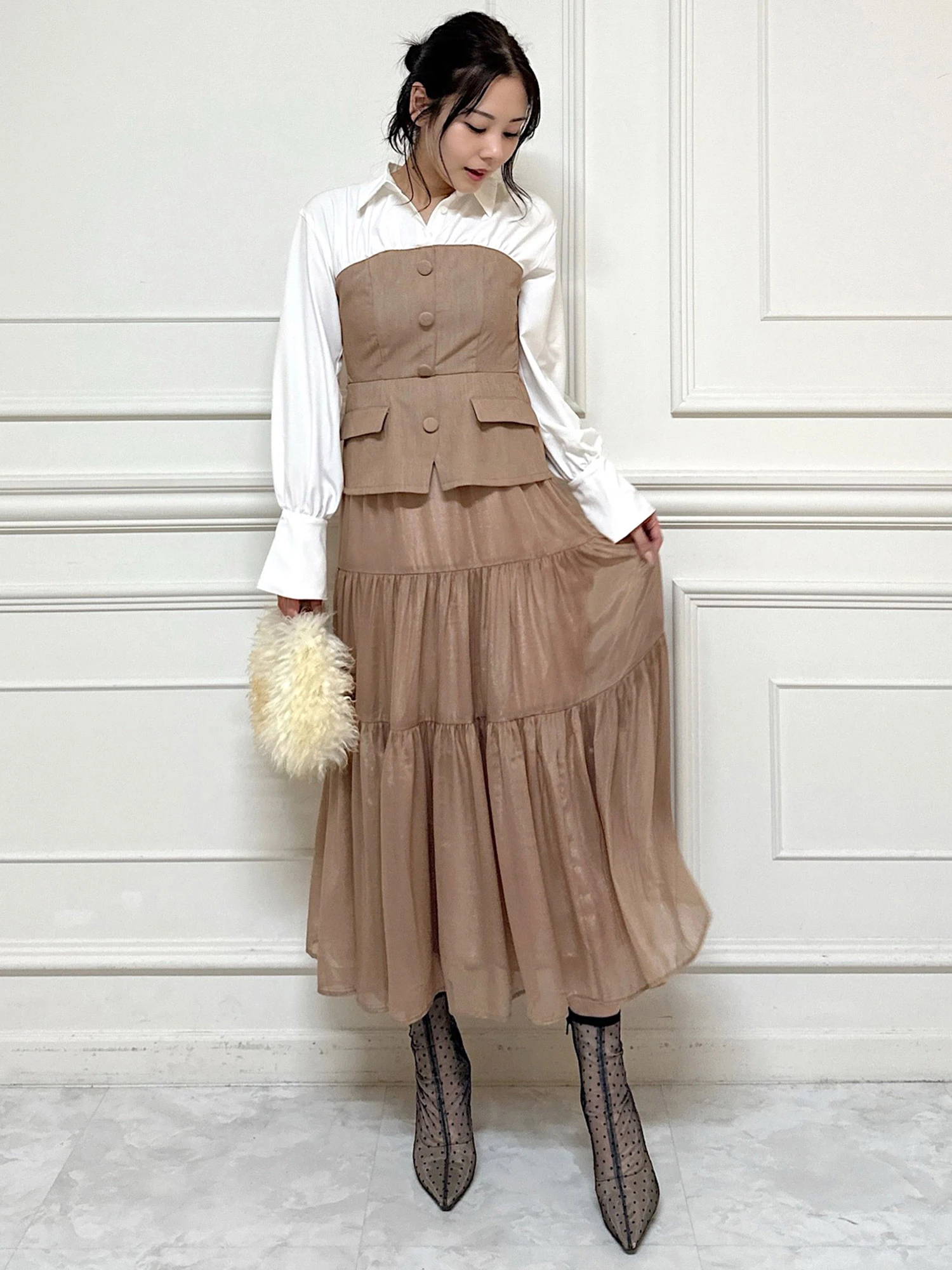 ビスチェドッキングティアードワンピース｜ワンピース｜ワンピース｜ROYAL PARTY（ロイヤルパーティ）｜Roomy's WEB STORE  【公式通販】｜72441711｜Roomy's WEB STORE（ルーミィーズウェブストア）