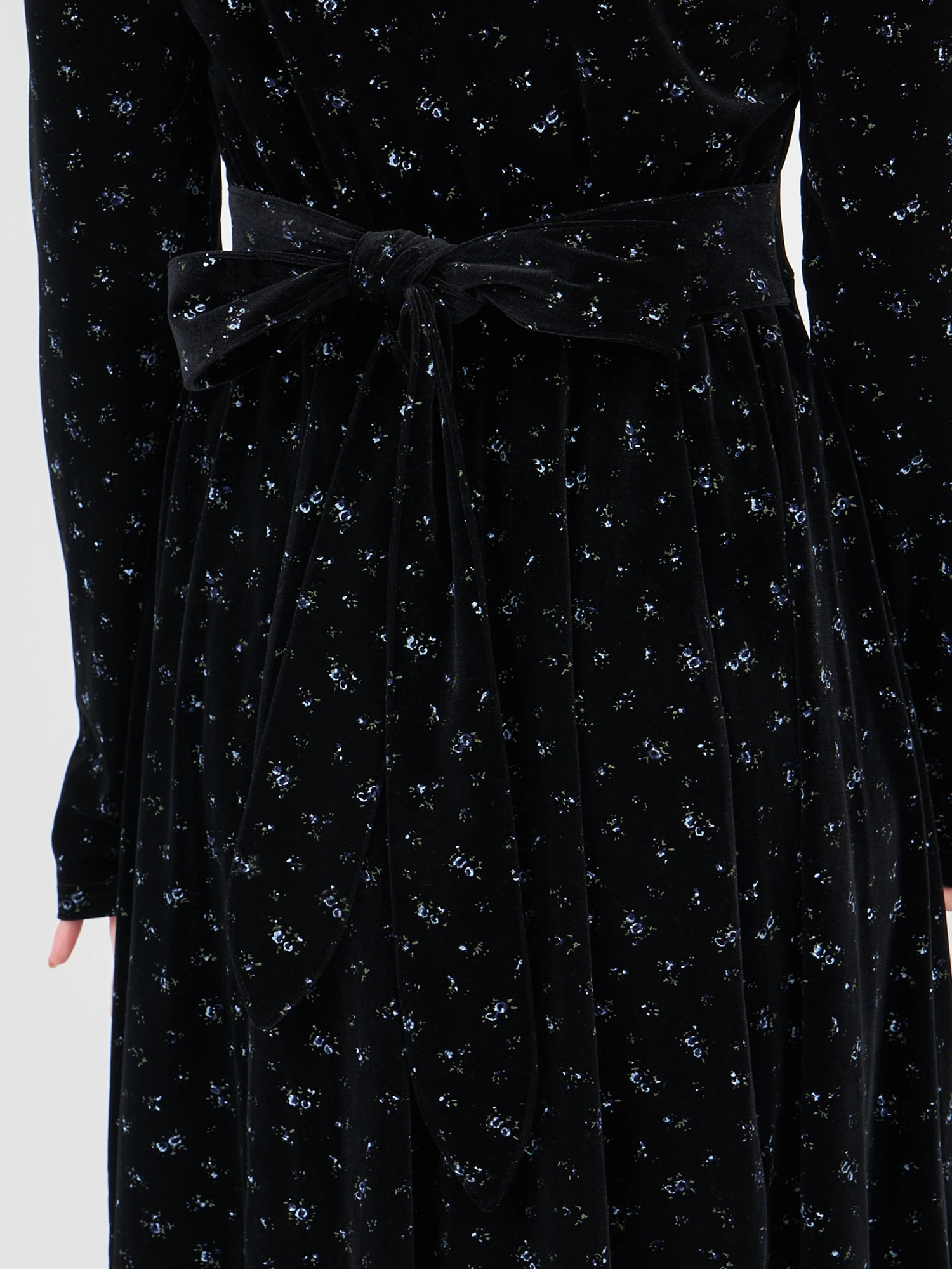 PREFERENCE PARTYS 高級 ロングワンピース ベロア 黒 2ピース