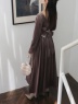ROYAL PARTY(ロイヤルパーティ) |【GirlsAward2024 A/W 天翔愛様 着用】ウエストリボンダブルスリットベロアロングワンピース