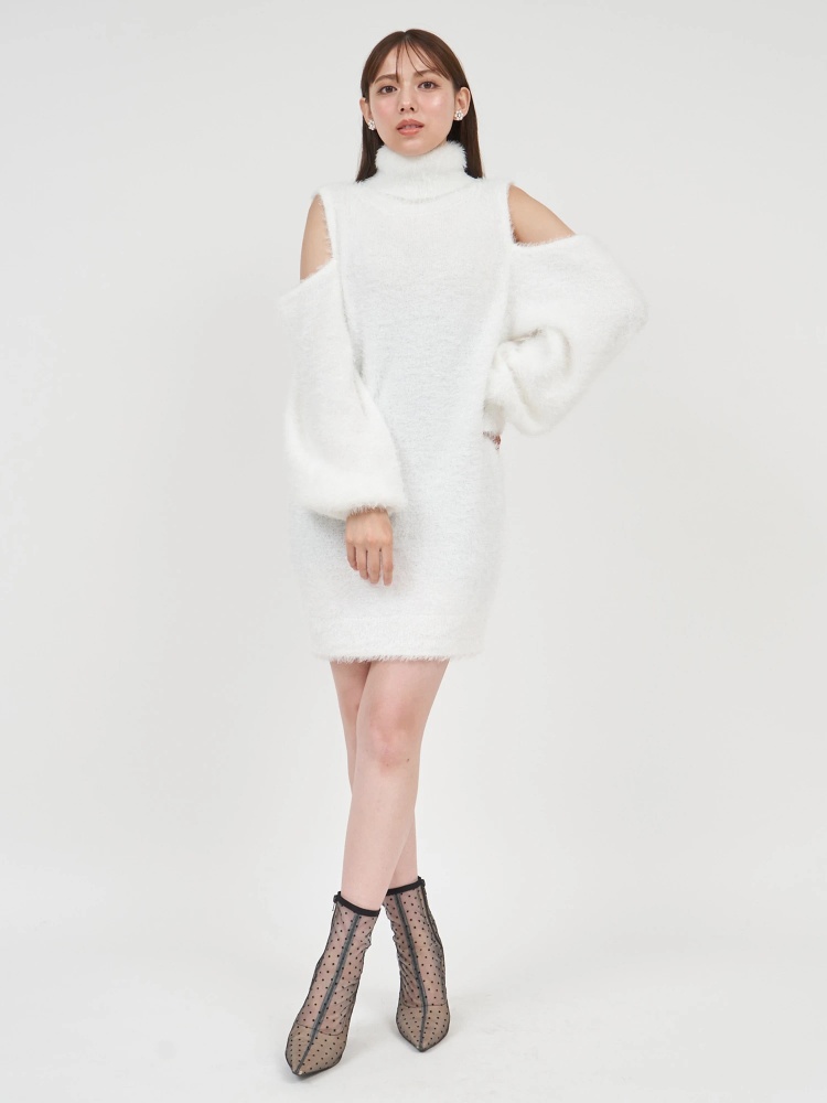 新品未開封品】オフショルダーストラップジャケットミニワンピース  