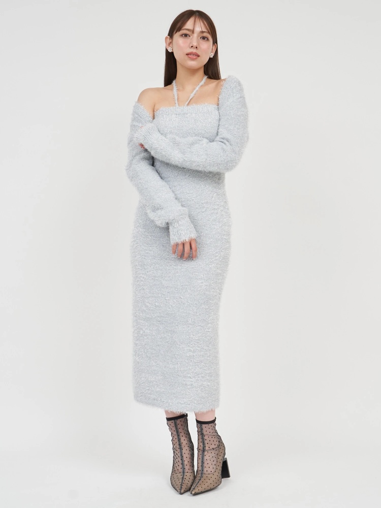 ラメシャギーボレロ付ベアワンピース｜ワンピース｜ワンピース｜ROYAL 
