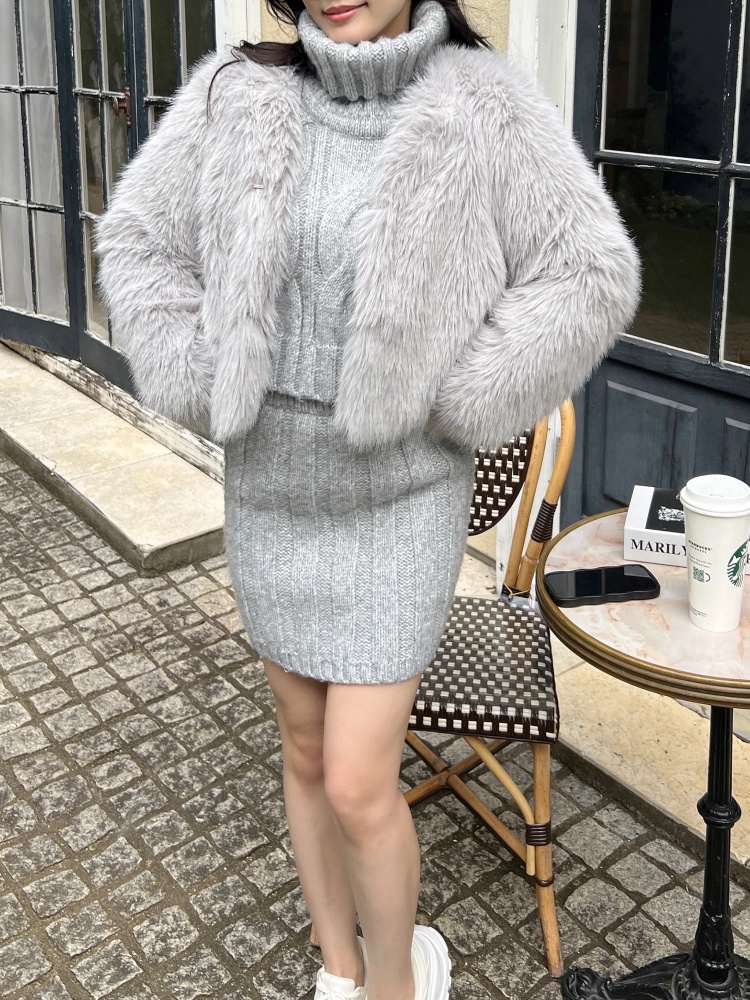 選べる3点SET対象】オフタートルケーブルニットセットアップ｜セット  