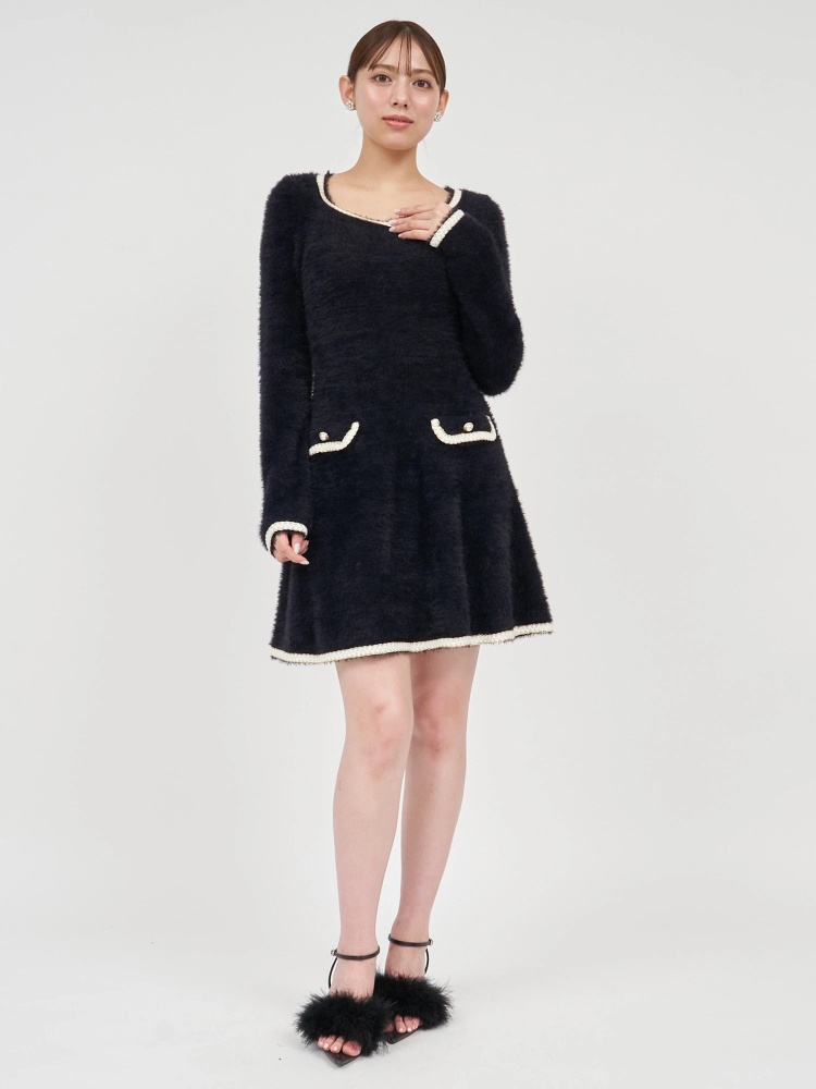 Self-Portrait 【 Sequin Knit Mini Dress Women 味わい深 】 ニット 
