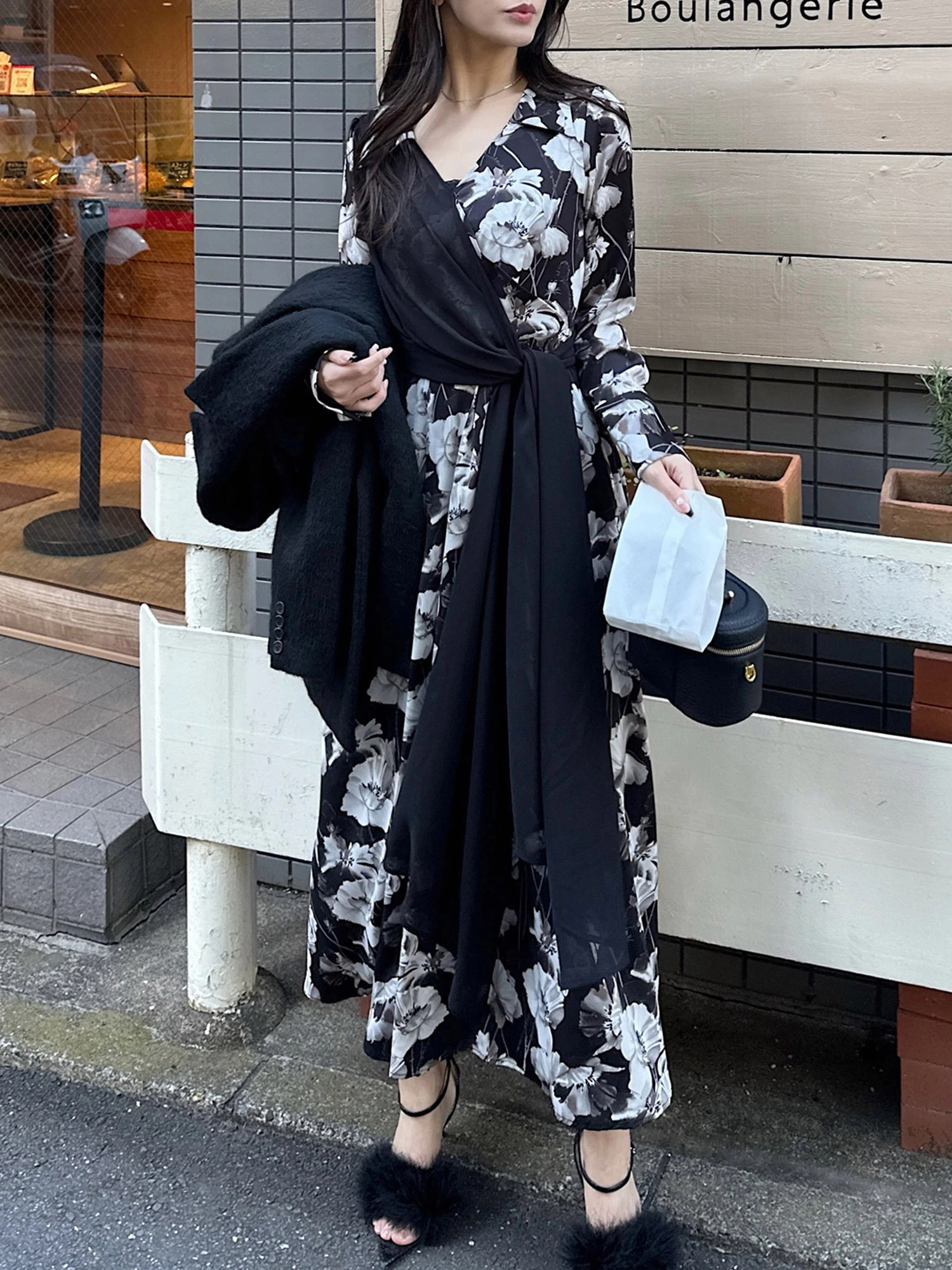 異素材カシュクールシャツドレス｜ドレス｜ワンピース｜ROYAL