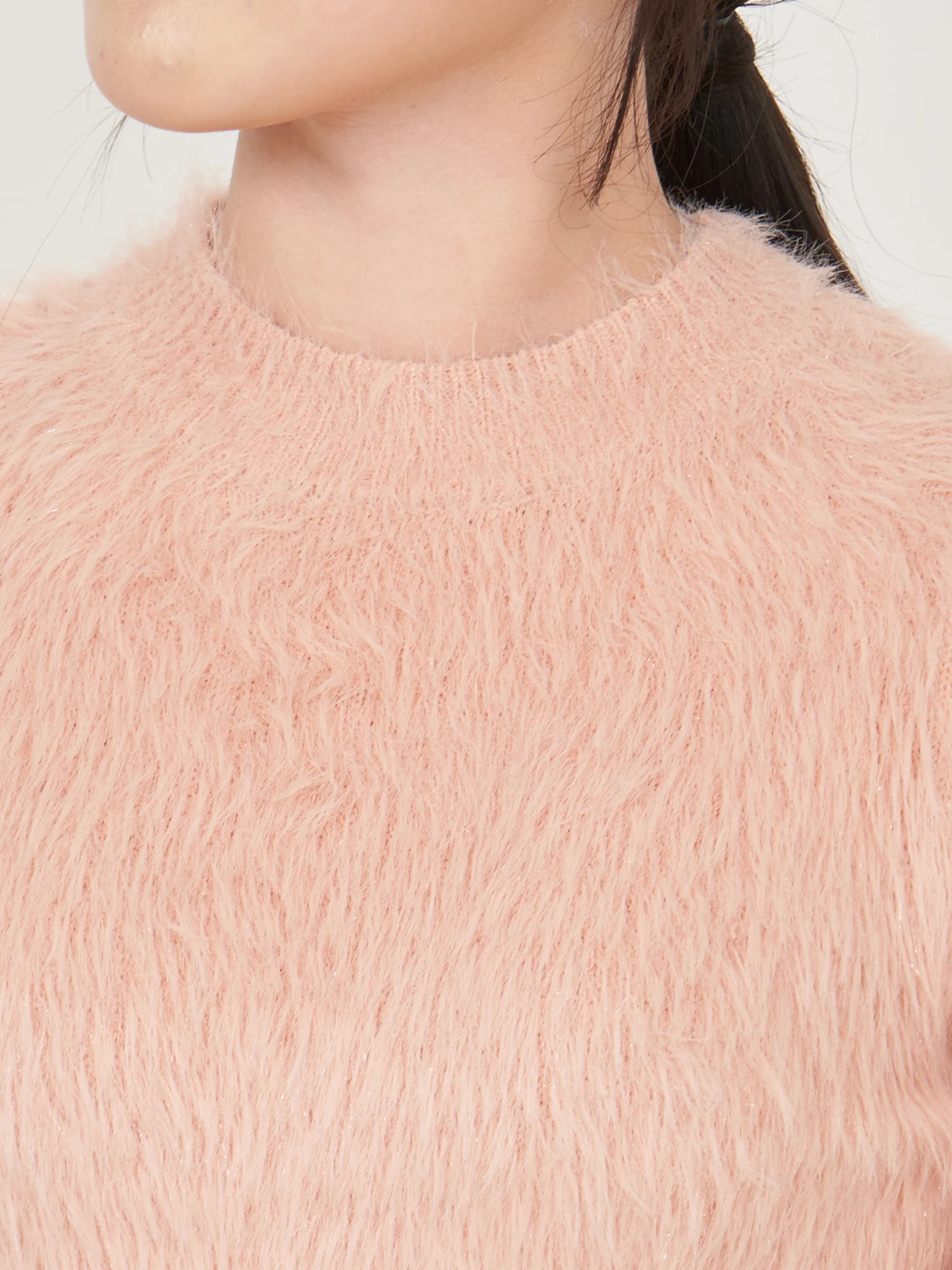 リテン　ツィードパフスリーブトップス　ロイヤルネイビー　新品♡ ànuke - Layered Rib Tops / レイヤードリブトップス (ネイビー