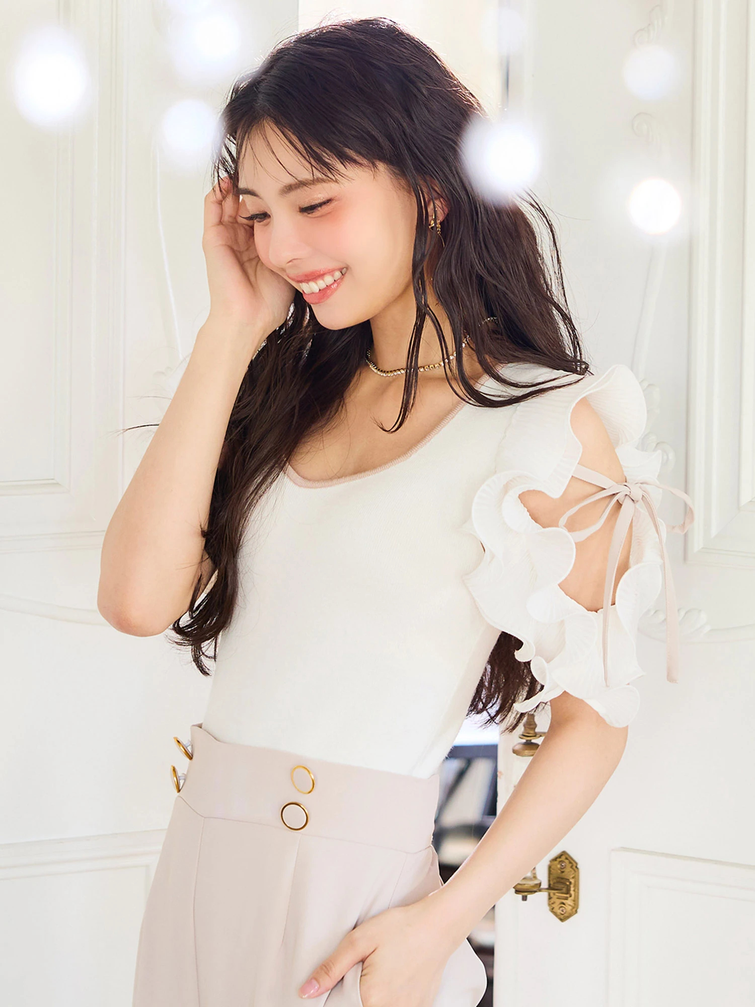 ラッフルデザインオールインワン美品 ラッフルデザインオールインワン美品