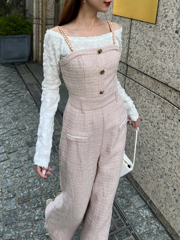 ROYAL PARTY(ロイヤルパーティ) |ダブルチェーンストラップツイードオールインワン