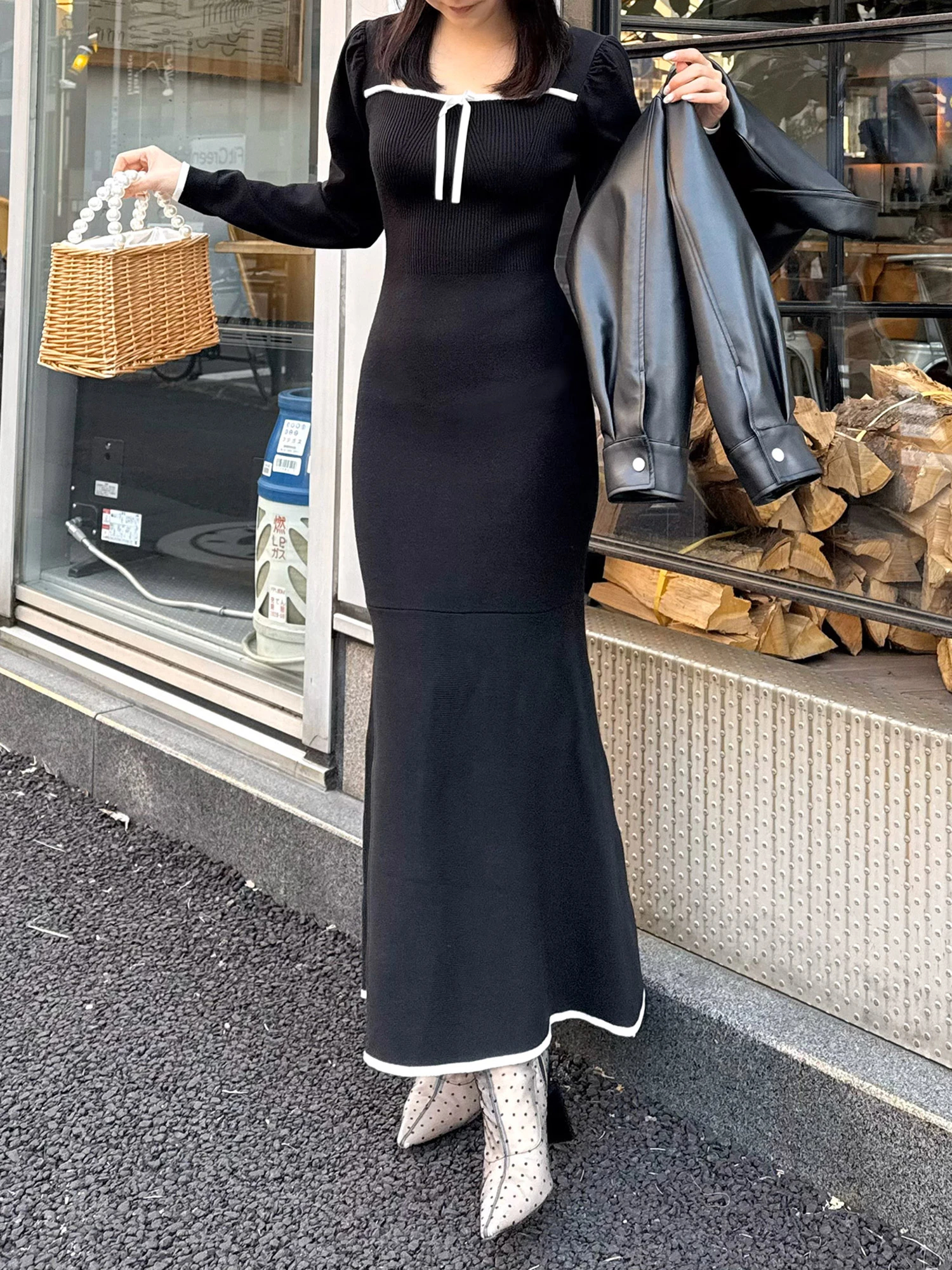 ロイヤルパーティー ROYAL PARTY レイヤードデザインニット