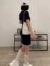ROYAL PARTY(ロイヤルパーティ) |ポロ衿ロゴ刺しゅうニットミニワンピース