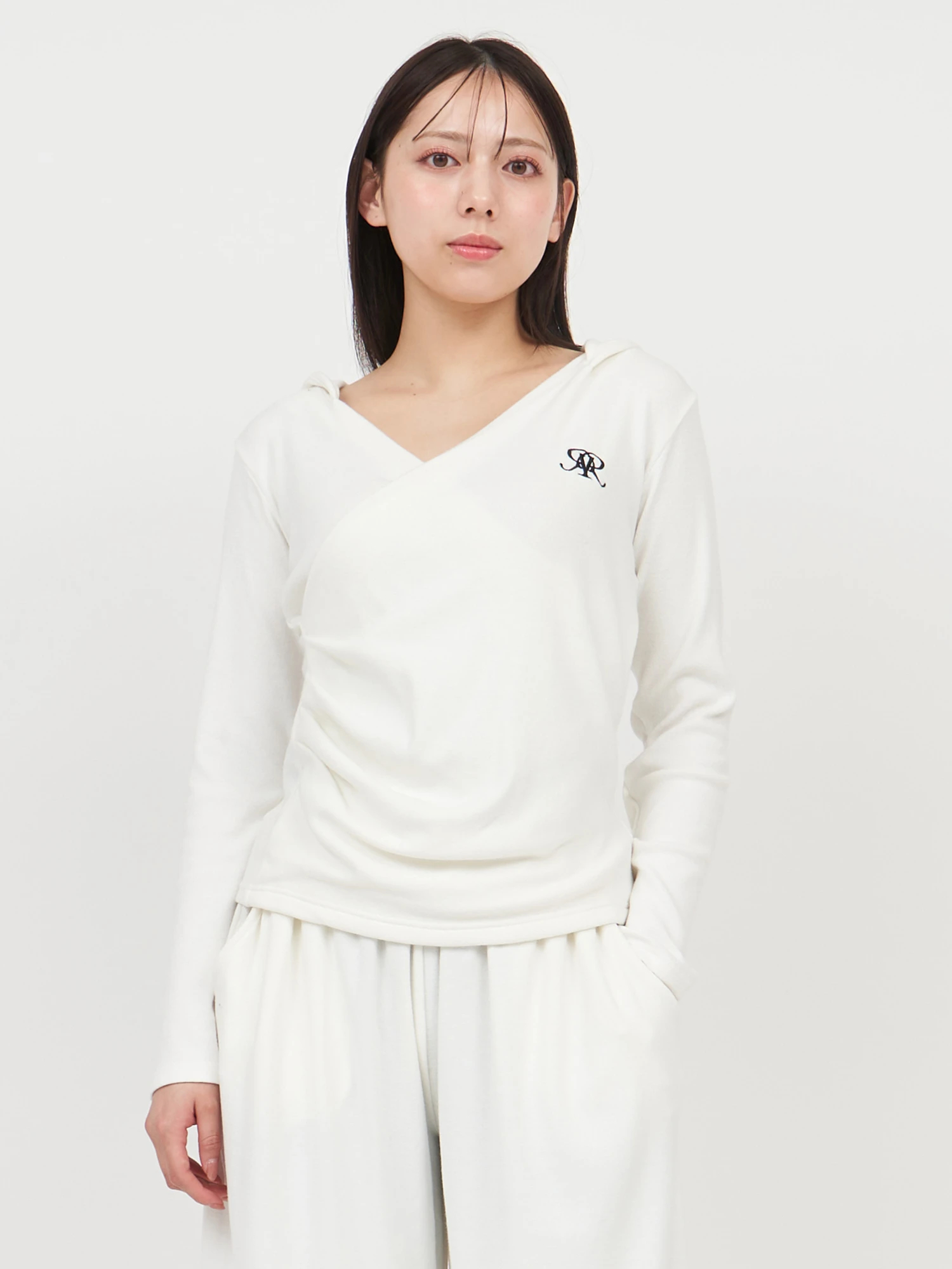 カシュクールフードカットトップス｜Tシャツ・カットソー