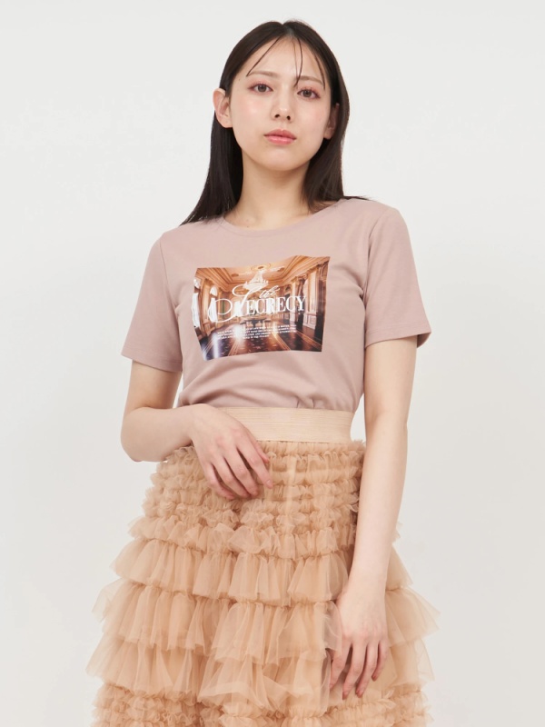 ROYAL PARTY(ロイヤルパーティ) |ル・パルプリントTシャツ(ピンクベージュ)
