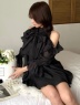 ROYAL PARTY(ロイヤルパーティ) |【GirlsAward2025 S/S 立花琴未様/藤井サチ様 着用】リボン付コールドショルダーブラウスセットアップ