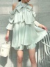 ROYAL PARTY(ロイヤルパーティ) |【GirlsAward2025 S/S 立花琴未様/藤井サチ様 着用】リボン付コールドショルダーブラウスセットアップ