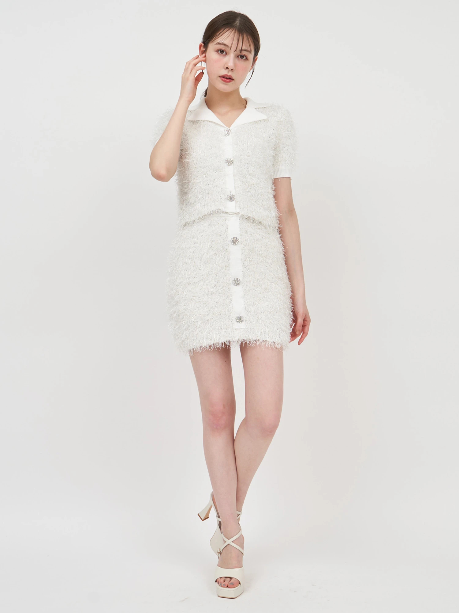 ミニスカート [BAHAYOON] RUFFLE LAYERED PANTS レース 2段フリル ミニスカート[品番：KH000015373]｜VIVID LADY