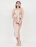 ROYAL PARTY(ロイヤルパーティ) |【GirlsAward2025 S/S 小林由依様 着用】ギンガムチェックシェイプアップノースリーブニットタイトワンピース(ベージュ)