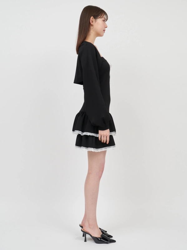 ROYAL PARTY(ロイヤルパーティ) |【GirlsAward2025 S/S 小栗有以様 着用】ティアードベアボレロアンサンブルミニワンピース