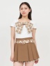 ROYAL PARTY(ロイヤルパーティ) |【GirlsAward2025 S/S 天翔愛様/天翔天音様 着用】チェックリボンカットトップス(キャメル)