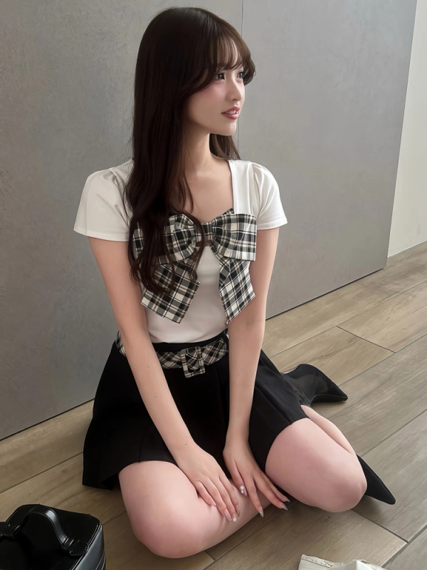ROYAL PARTY(ロイヤルパーティ) |【GirlsAward2025 S/S 天翔天音様 着用】チェック柄レイヤードミニスカート