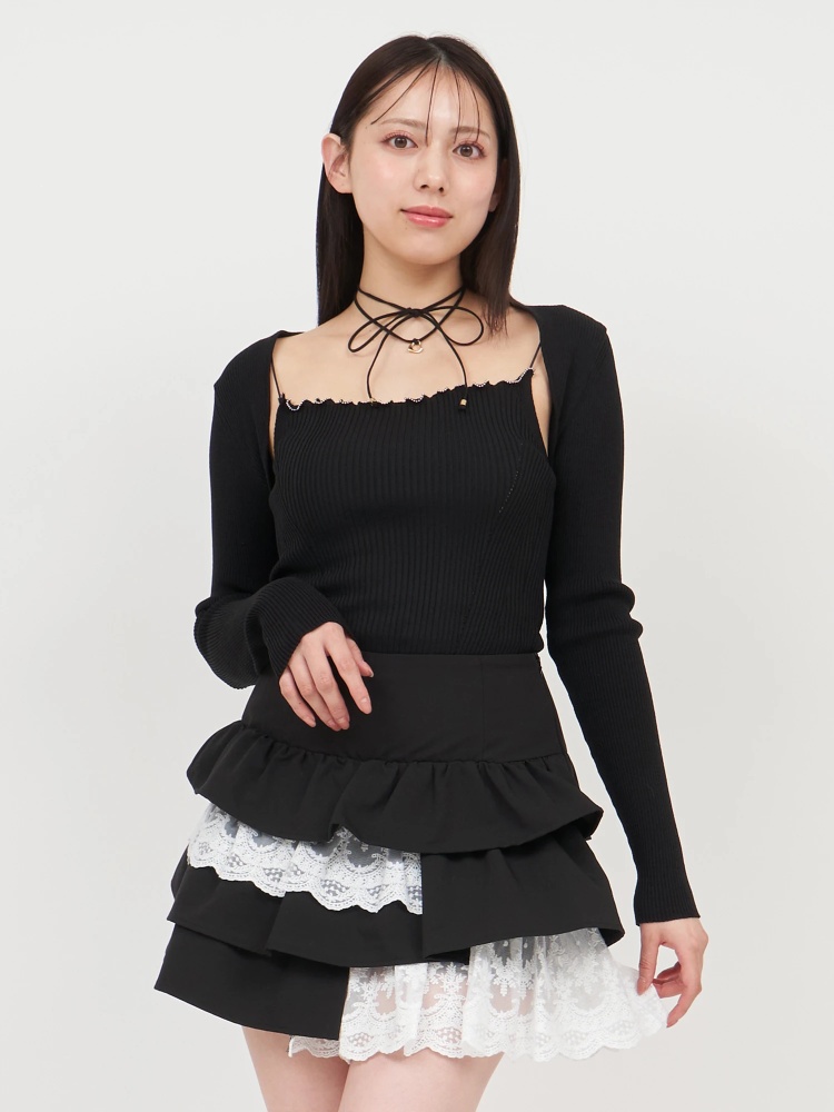 ビーズトリミングキャミアンサンブル｜ニット｜トップス｜ROYAL PARTY  