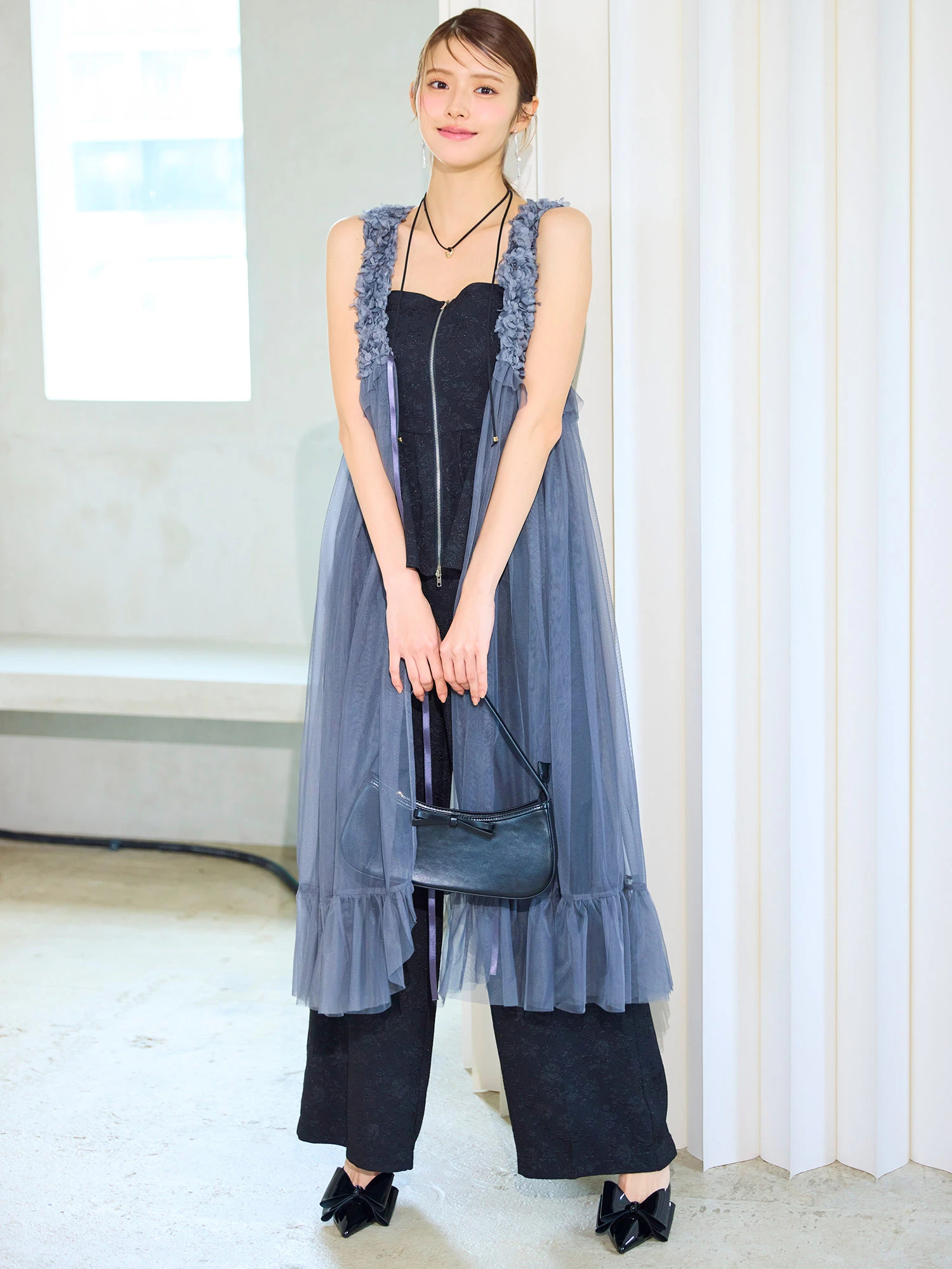【 PARTY】ともちん着用♡ジャガードワイドパンツ GirlsAward2025 S/S 板野友美様 着用】【丈が選べる】ジャガード