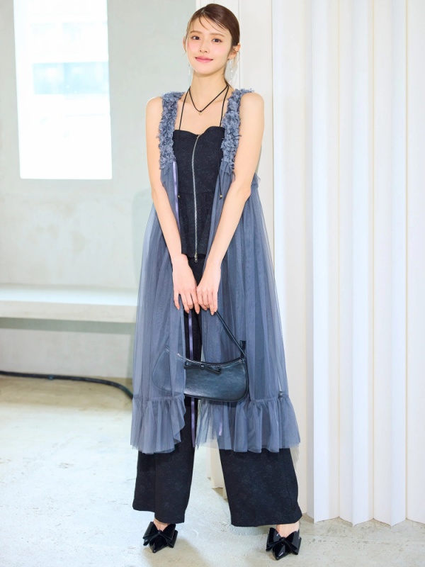 ROYAL PARTY(ロイヤルパーティ) |【GirlsAward2025 S/S 板野友美様/藤田ニコル様 着用】ジャガードベアペプラムビスチェ