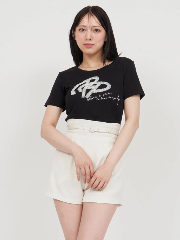 ROYAL PARTY(ロイヤルパーティ) |ドットチュールロゴTシャツ(ブラック)