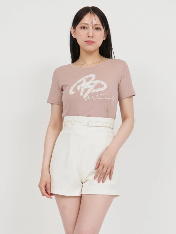 ROYAL PARTY(ロイヤルパーティ) |ドットチュールロゴTシャツ(ピンク)