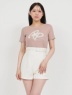 ROYAL PARTY(ロイヤルパーティ) |ドットチュールロゴTシャツ(ピンク)