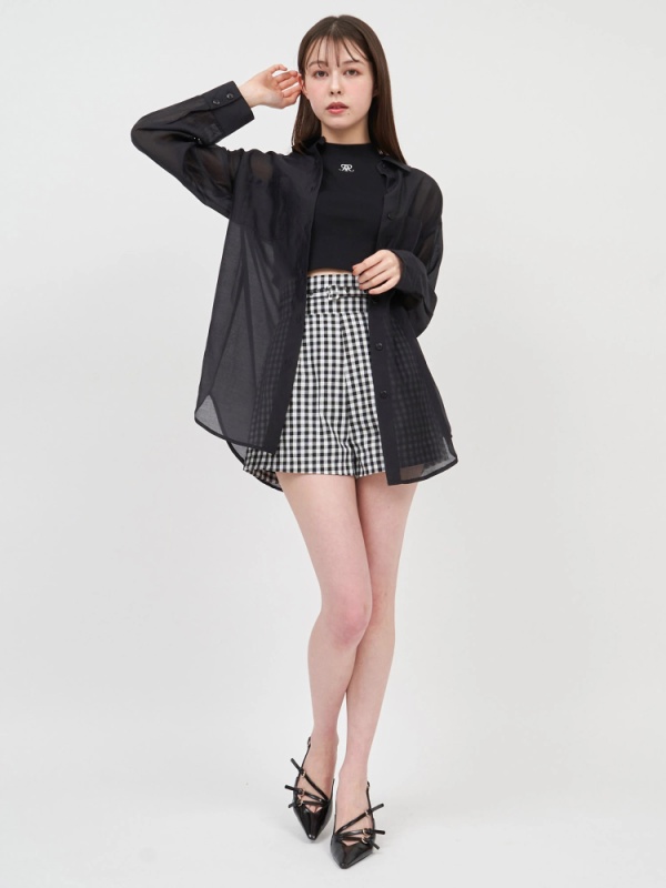 ROYAL PARTY(ロイヤルパーティ) |【GirlsAward2025 S/S 村重杏奈様 着用】シアーシャツ