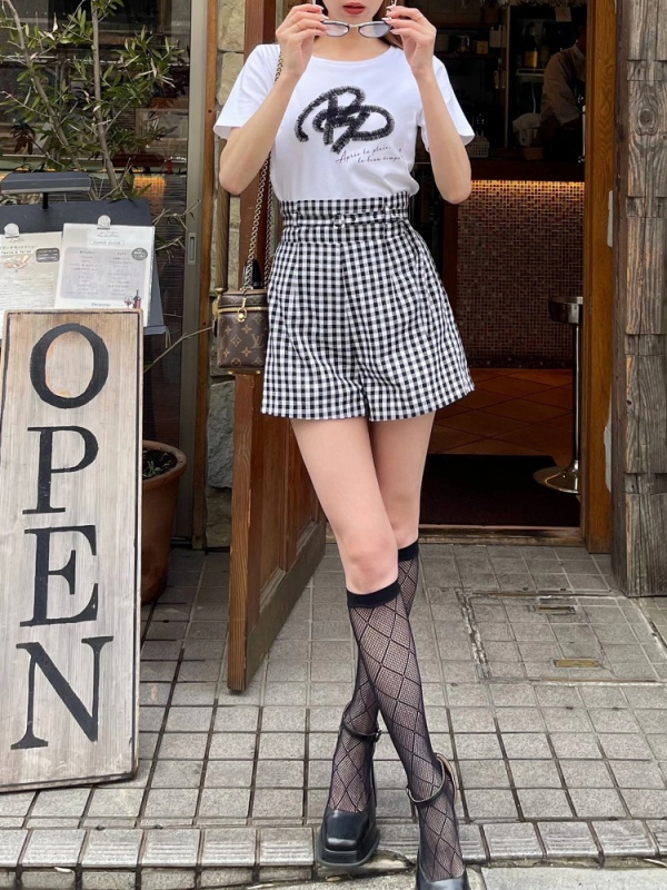 ROYAL PARTY(ロイヤルパーティ) |ベルト付ハイウエストショートパンツ