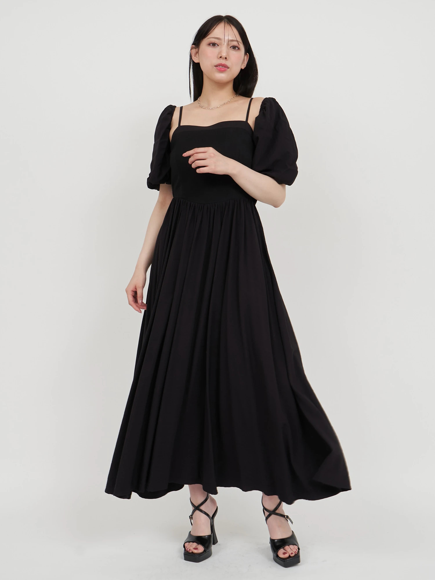 23区Applaudir☆未使用size46黒パフスリーブワンピース¥40700 パフスリーブmany wayワンピース｜ワンピース｜ワンピース