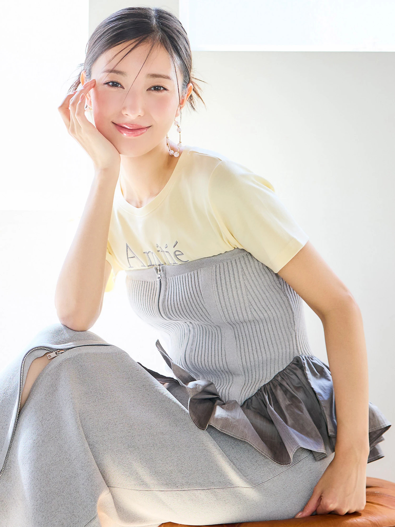 Tee ホワイト+スカート M ホワイト□0_1003_D ダンボールニットスカート – K-3B OFFICIAL SITE