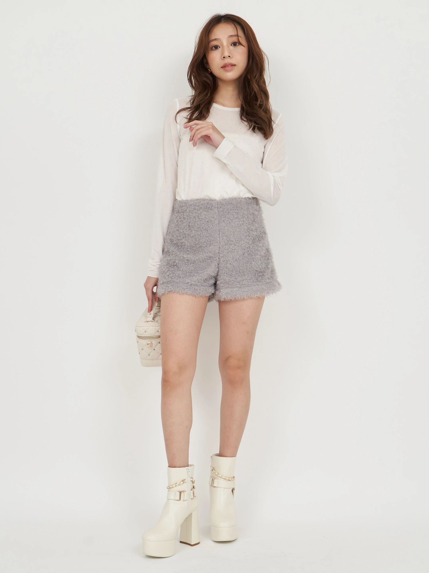 Rene ボアパールショートパンツ ウールショートパンツ|allureville OFFICIAL SITE / ONLINE SHOP