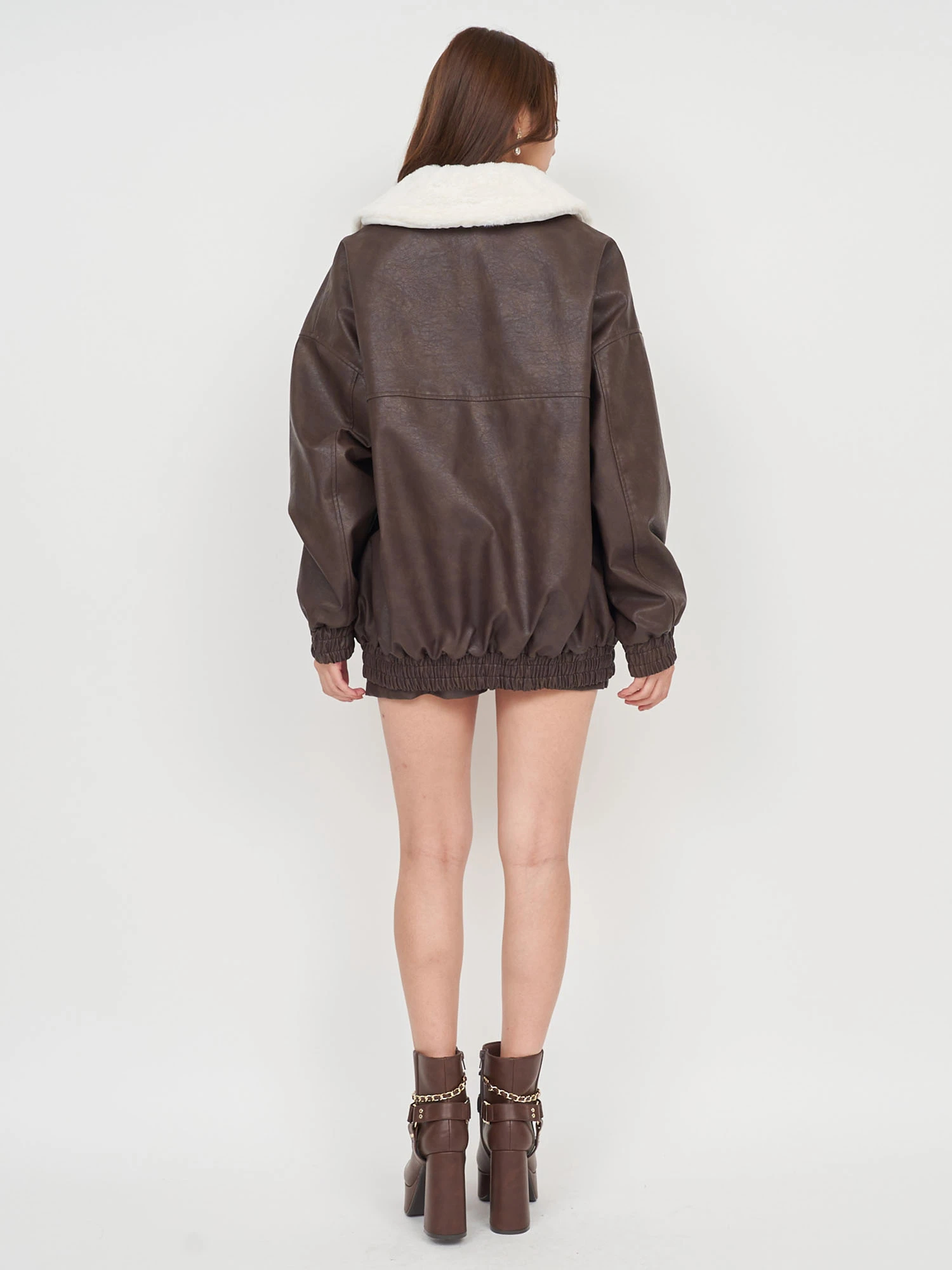 レザージャケット ブラウン 2WAY 古着 CELINE(セリーヌ) レザージャケット2E134712K 2E134712K